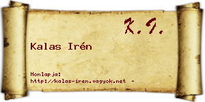 Kalas Irén névjegykártya