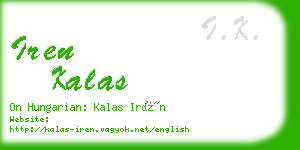 iren kalas business card